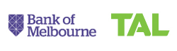 Bank of Melbourne and TAL logo